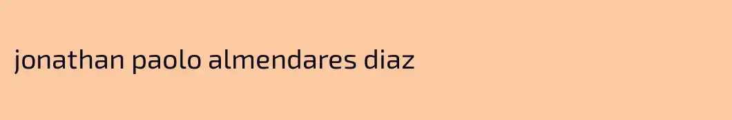 jonathan paolo almendares diaz